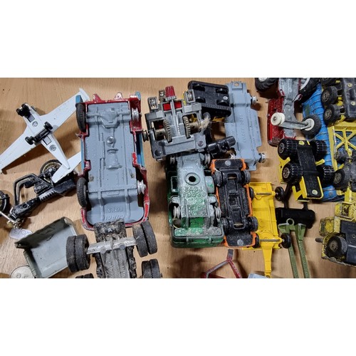 35 - Large job of approx. 65x vintage Diecast model vehicles most are by Dinky Supertoys and Corgi Toys i... 