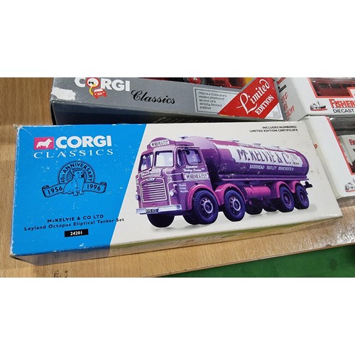 38 - Quantity of 4x boxed Diecast vehicles inc Corgi Classics Limited Edition Mckelvie & Co Ltd Tanker se... 