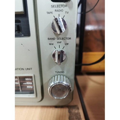 44 - Vintage Binatone Combi portable 3 in 1 TV-Radio-Cassette recorder model 01/6993, rare collectable it... 