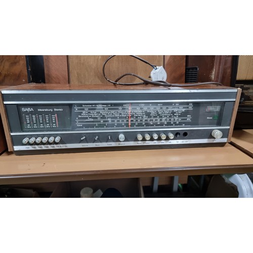 46 - Vintage Saba-Lindau G Model LI-G along with a Saba Meersburg stereo G Model ME-G radio unit, both go... 