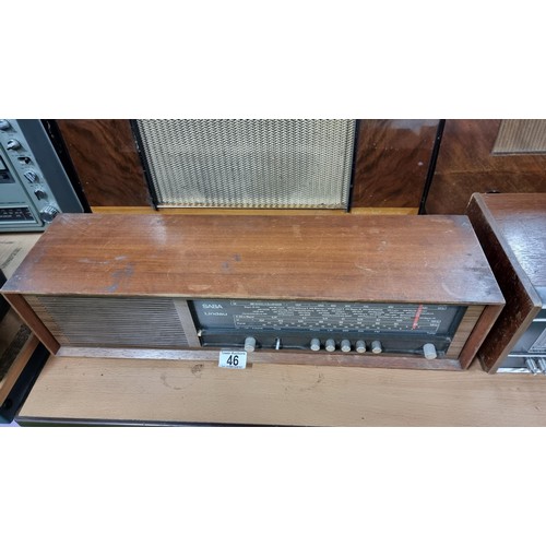 46 - Vintage Saba-Lindau G Model LI-G along with a Saba Meersburg stereo G Model ME-G radio unit, both go... 