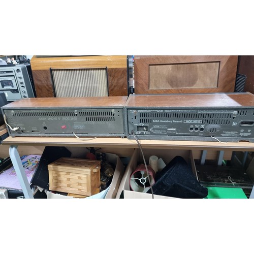 46 - Vintage Saba-Lindau G Model LI-G along with a Saba Meersburg stereo G Model ME-G radio unit, both go... 