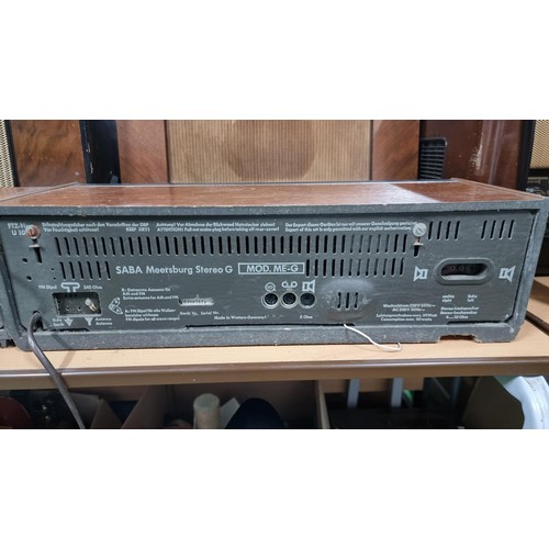 46 - Vintage Saba-Lindau G Model LI-G along with a Saba Meersburg stereo G Model ME-G radio unit, both go... 
