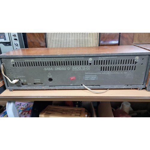 46 - Vintage Saba-Lindau G Model LI-G along with a Saba Meersburg stereo G Model ME-G radio unit, both go... 