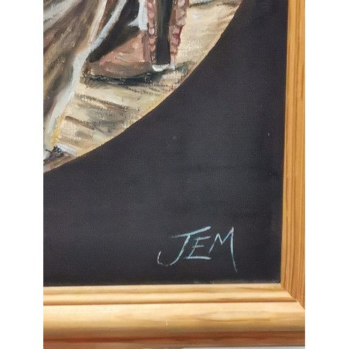 522 - 2 x well done framed oil on boards Tited Kashmir potter 1&2 by Jean Williams priced on back £120 eac... 