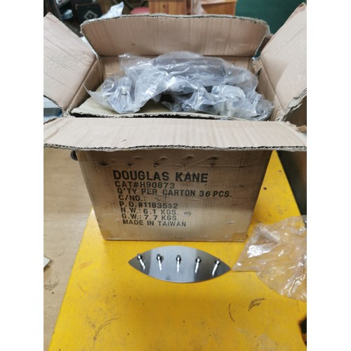 239 - A box containing a large quantity of new and sealed oval hangers. One has been removed from packagin... 