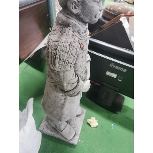 523 - Tall terracotta army figure made of concrete. Very well cast & detailed.
Height 73cm.
(This item is ... 