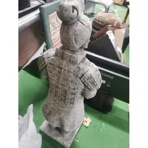 523 - Tall terracotta army figure made of concrete. Very well cast & detailed.
Height 73cm.
(This item is ... 