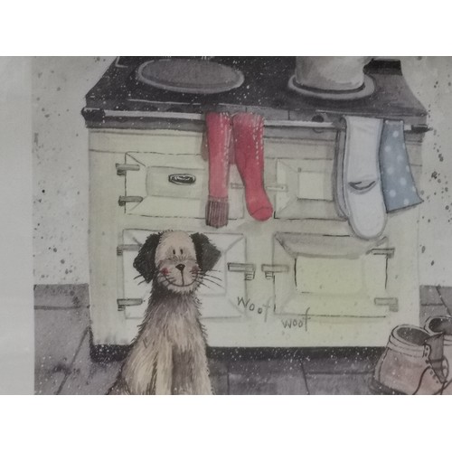 285 - A framed and glazed print titled 