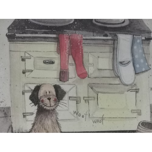 285 - A framed and glazed print titled 