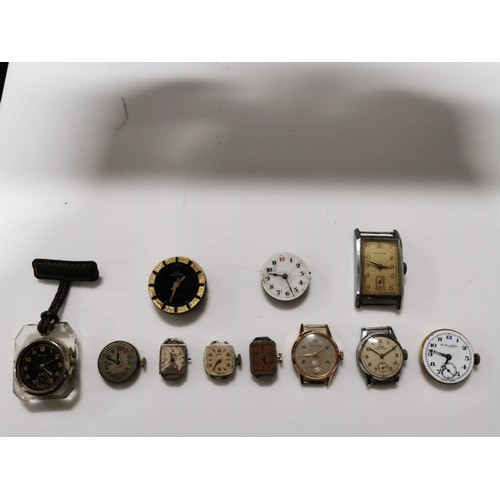 481 - Quantity of 11x vintage watches without straps inc some good brand names inc Buler, Thomas Russel & ... 