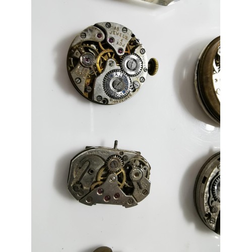 481 - Quantity of 11x vintage watches without straps inc some good brand names inc Buler, Thomas Russel & ... 