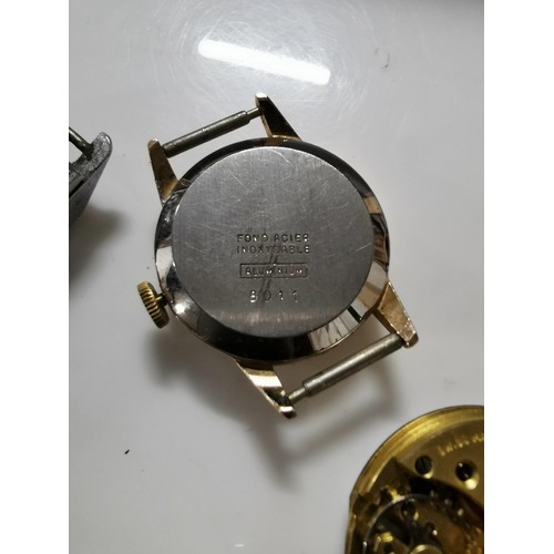 481 - Quantity of 11x vintage watches without straps inc some good brand names inc Buler, Thomas Russel & ... 