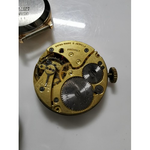 481 - Quantity of 11x vintage watches without straps inc some good brand names inc Buler, Thomas Russel & ... 