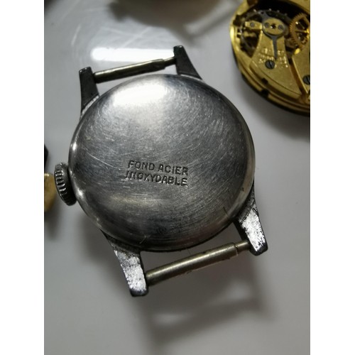 481 - Quantity of 11x vintage watches without straps inc some good brand names inc Buler, Thomas Russel & ... 