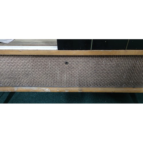 292 - A His Masters Voice (HMV) radiogram. Pull push amplifier, stereo unit, long wave, medium wave, VHF F... 