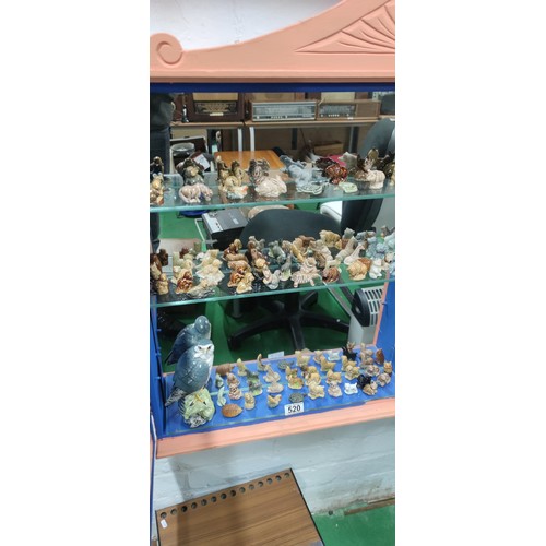 520 - A very large collection of Wade Whimsies including alligator, beavers, squirrels, giraffe, Scottie d... 