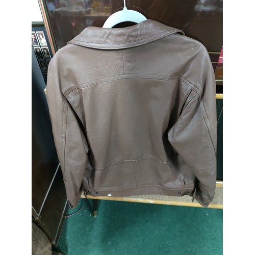 525A - Next size small leather ladies jacket in good order