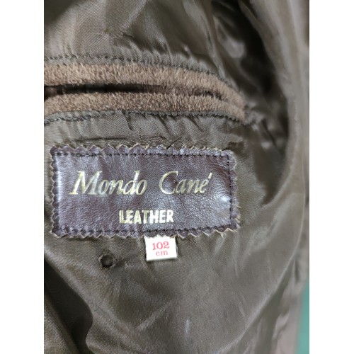 525B - Vintage 1970's Mondo Cane leather jacket 102cm in very good order no rips