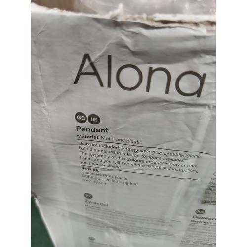 111 - A new in box Alona pendant light, includes 5 arms with shades all sealed. 52cm high. (Removed from p... 