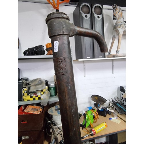 13 - A part of a oil pump by the Rosebery Oil Pump Earnest H. Hill Ltd Sheffield. Length 94cm