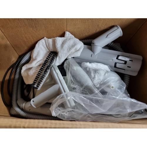 20 - boxed Karcher vaporapid 1105 steam cleaner with all of its accessories in good working order