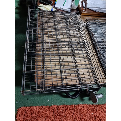 29 - 2x large metal folding dog / pet cages