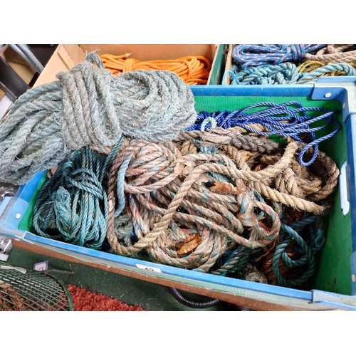 42 - Large job lot of various types of rope in 3x boxes