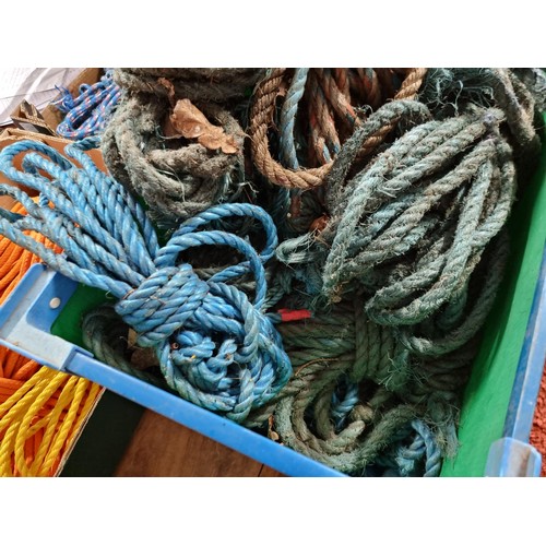 42 - Large job lot of various types of rope in 3x boxes