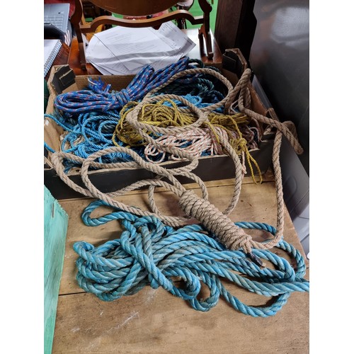 42 - Large job lot of various types of rope in 3x boxes