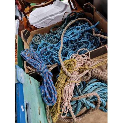 42 - Large job lot of various types of rope in 3x boxes