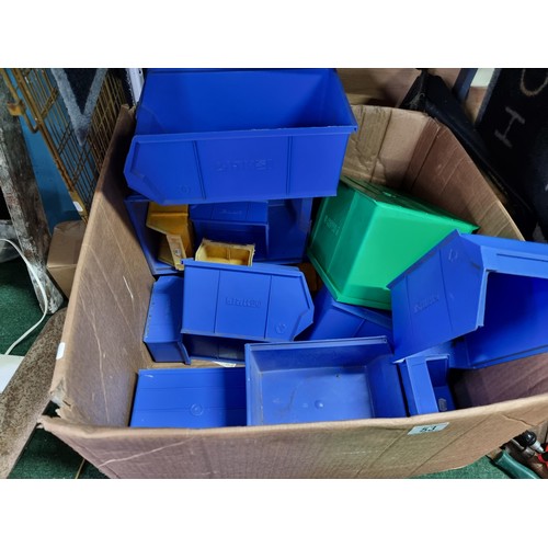 53 - Box containing large a quantity of plastic tool organising drawers by Link 51