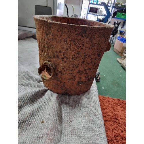 57 - Vintage terracotta strawberry planter in good condition, signed to the base. Height of 24cm x diamet... 