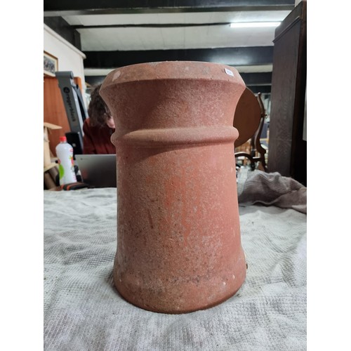 59 - Antique terracotta chimney cowel, would be ideal for use as a planter. Height of 37cm x diameter of ... 