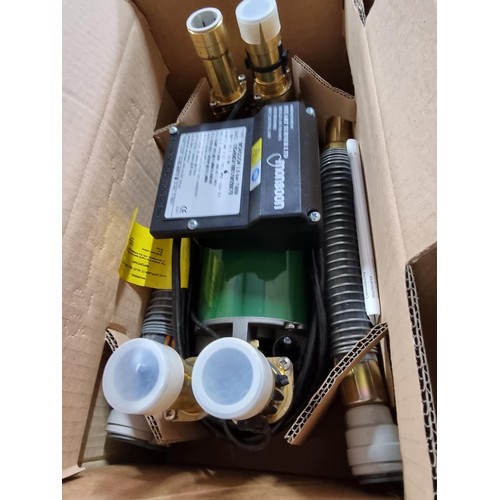 79 - Boxed as new unused Monsoon Shower Booster pump -  3.0 bar twin pump positive head flow. Expensive w... 