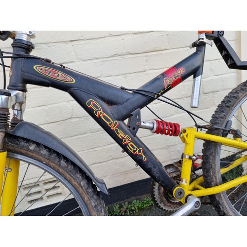 101 - 21 inch frame Raleigh Air Ride full suspension mountain bike with 4130 light weight cromoly main fra... 