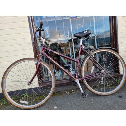 102 - 21 inch frame Ladies Raleigh Pioneer Trail 21EF mountain bike with a good comfy spring seat with 21 ... 