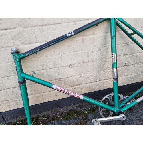 105 - Vintage light eight Dawes racing bike frame in good order