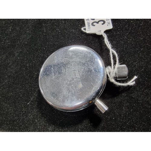 329 - Vintage chrome cased stop watch by Tim in full working order