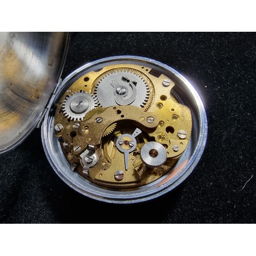 332 - Vintage Bader & Hafner Alarm pocket watch in excellent condition along with an old English brass wat... 