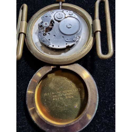 332 - Vintage Bader & Hafner Alarm pocket watch in excellent condition along with an old English brass wat... 