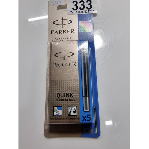 333 - 2x vintage fountain pens inc a Watermans brass fountain pen with a 14k gold nib along with a Parker ... 