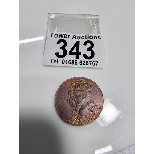 343 - Bronze commemorative medal 1939 for the Royal visit to Canada