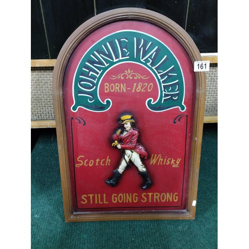 161 - A Vintage wooden Johnnie Walker scotch whisky advertising sign in excellent condition.
Height 61cm, ... 