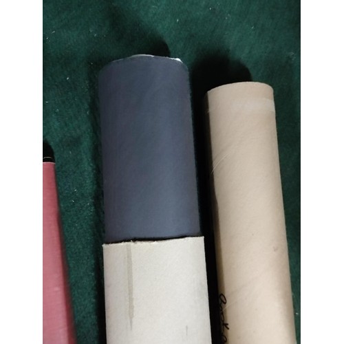 163 - 5 rolls containing a large quantity of book binding and craft paper.