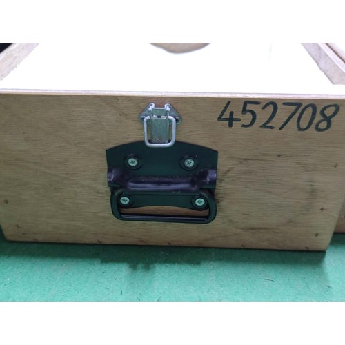 170 - 2 strong lined wooden storage boxes. Lockable with carry handles.