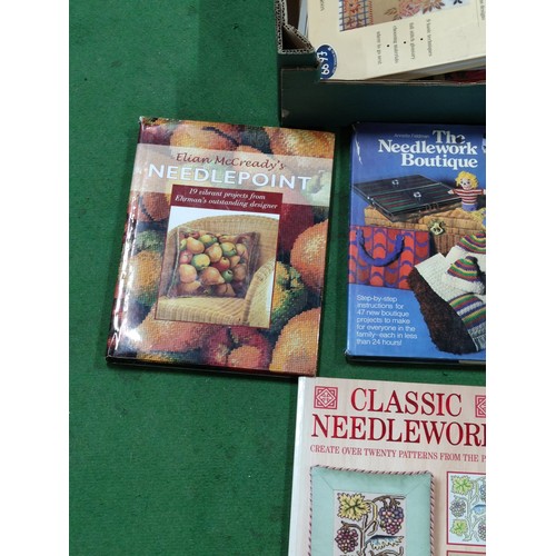 186 - A quantity of 15 books on needle point and embroidery for various skill levels.