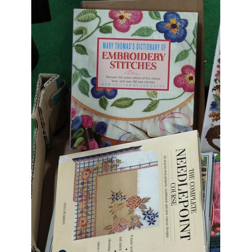 186 - A quantity of 15 books on needle point and embroidery for various skill levels.