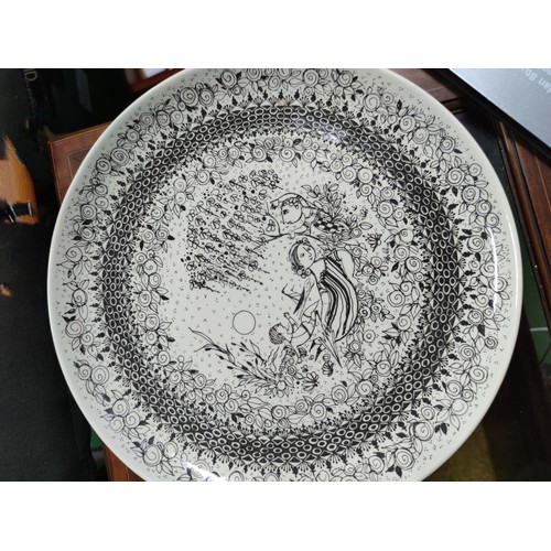 442 - A pair of nymolle Denmark plates. Both decorated by drawings by the artist Glad for Summer and Autum... 