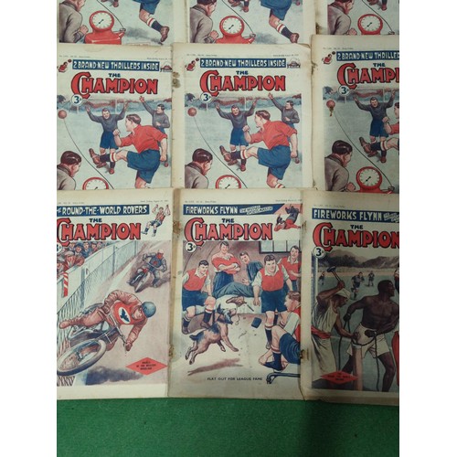 458 - A collection of 31 The Champion sporting comics, all from 1947.